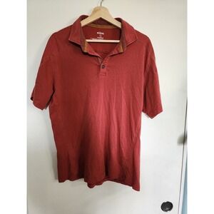 Kuhl Wildfibre Burgundy Men's Polo 100%‎ Organic Cotton Sz Large
